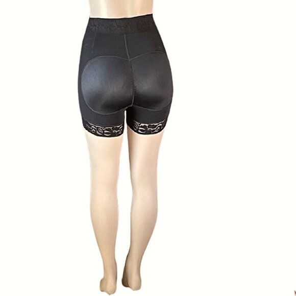 Mid-Waist Butt Lifter Shapewear Tummy Control Front Zipper Slimming Faja Shorts - Picture 5 of 7